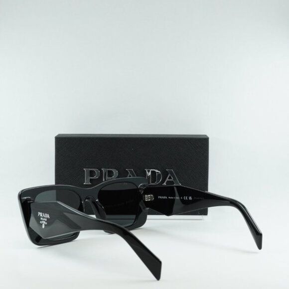 💯 NEW PRADA PR08YS 1AB5S0 BLACK/GREY SUNGLASSES - Picture 11 of 13